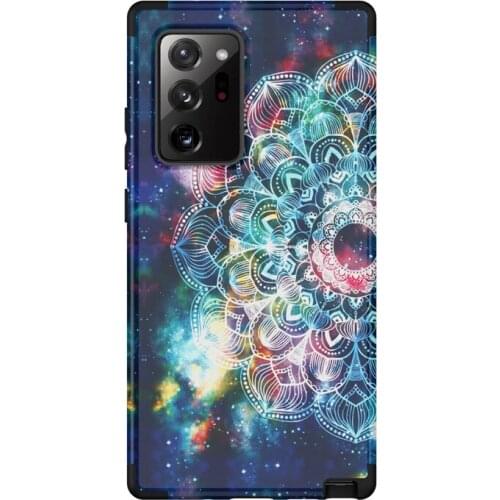 Samsung note20Ultra s9 s10 note10Plus note8 note9 Starry Sky Flower Front&Back 360 Phone Case Shockproof Anti Knock Hybrid Armor