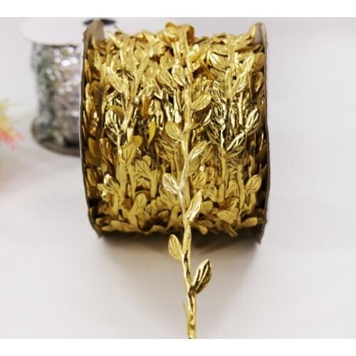 Romantic Wedding DIY Decor Gold/Sliver Artificial Leaf Leaves Vine Wreath Home Decor Silk Flowers Gift Wrapping Decorations