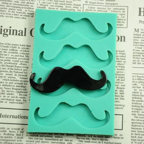 Beard moustache Silicone Fondant Soap 3D Cake Mold Cupcake Jelly Candy Chocolate Decoration Baking Tool Moulds party supply