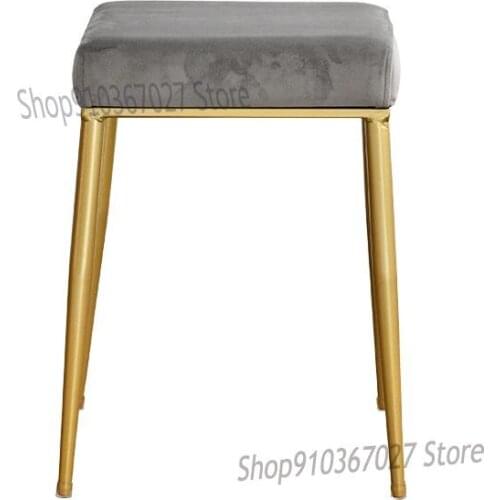 Nordic Dressing Table Stool Simple Square Stool Net Red Ins Makeup Chair Bedroom Makeup Stool Small Round Stool