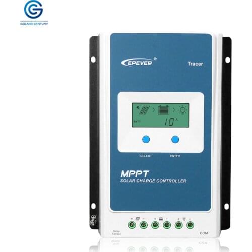 EPEVER MPPT Solar Controller 40A, 12V/24V Common Negative Grounding, Max PV 100 Input Power 520W/12V,1040W/24V Tracer4210AN