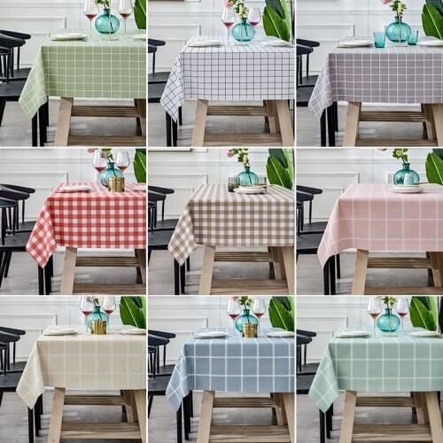 Modern Lattice Printing Rectangular Tablecloths for Table Wedding Decoration Waterproof Table Cloth CoffeeTables Cover Nappe