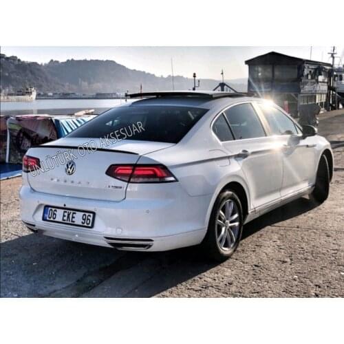 For VOLKSWAGEN PASSAT B8 Spoiler 2015 2016 2017 2018 2019 2020 glossy black universal rear wing top car-styling auto accessory