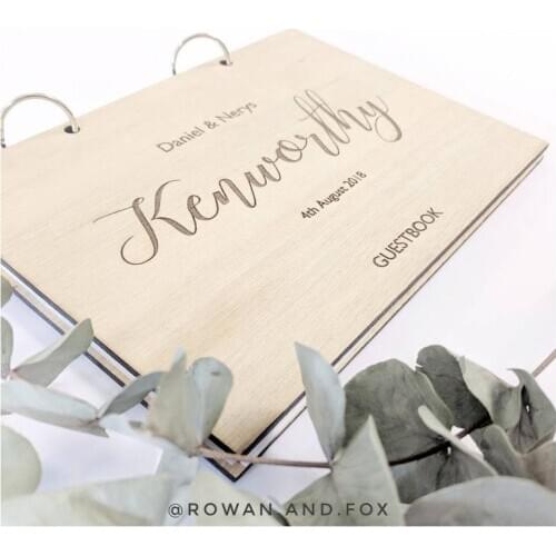 Wedding guest book/guest book/Personalised guest book/Personalised wedding guest book/wedding book/keepsake Wooden guestbook/woo
