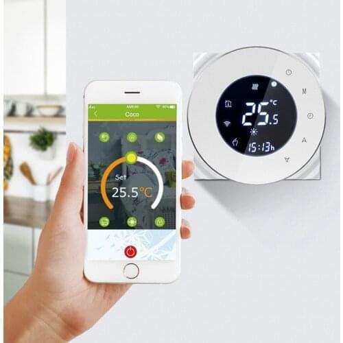 Smart WiFi Touch Thermostat Temperature Wireless Controller For Water/Electric Floor Heating Water/Gas Boiler Works Google Home