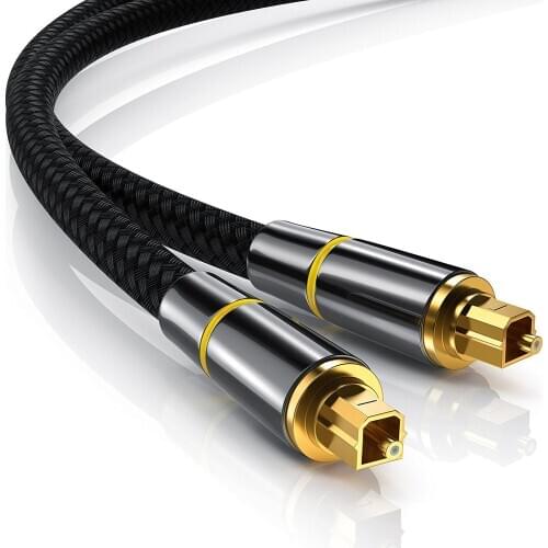 High Quality Digital Optical Fiber Audio Cable Toslink Gold Plated 1m 2m 3m 5m SPDIF Output 5.1 Channel Amplifier Cable MD DVD