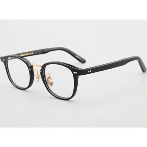 Japan Design Handmade Acetate Glasses Frame Vintage Men Full Rim Optical Eyewear Goggle Clear Lens Myopia Eyeglasses Women