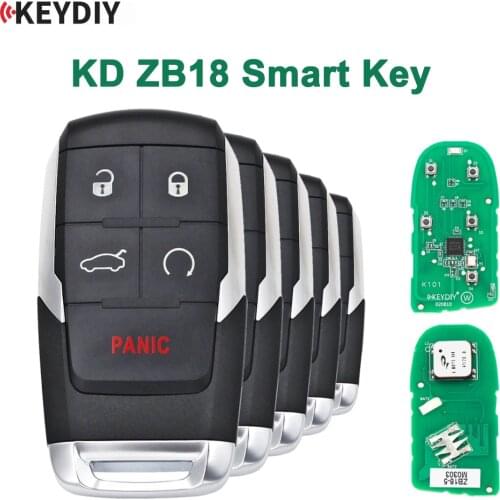 1/2/3/5PCS, KEYDIY ZB Smart Key ZB18 Remote Contro for KD-X2 Car Key Remote Replacement Fit More than 2000 Models
