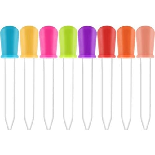 1/5 piece baby dropper medicine feeding device children silicone straw liquid food dropper baby tableware 5ML