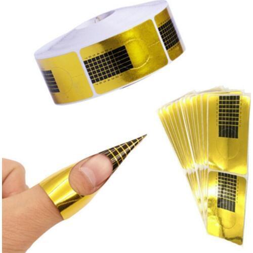 100Pcs Nail Art Tools Nail Extension UV Gel Tips Extension Builder Form Guide For Nail Extension Stencil Manicure Tools