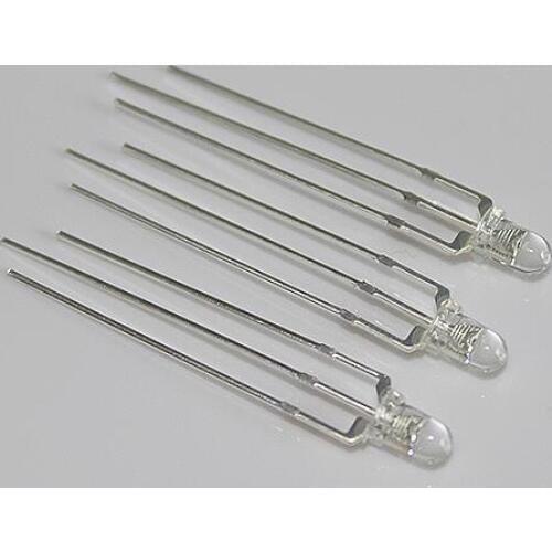 1000PCS / LOT LED lamp beads line, F3 double flash red, yellow, transparent anode, long-legged line 3mm color led lights