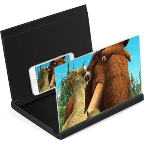 3D Mobile Phone Screen Magnifying Glass Desktop 12-Inch High-Definition Eye Magnifying Glass 3D Stereo Folding Video Amplifier