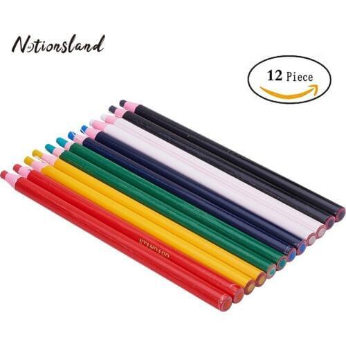 12pcs/Set Cut-free Sewing Tailors Chalk Pencils Fabric Marker Pen Garment Pencils Sewing Tailors for Sewing Accessories