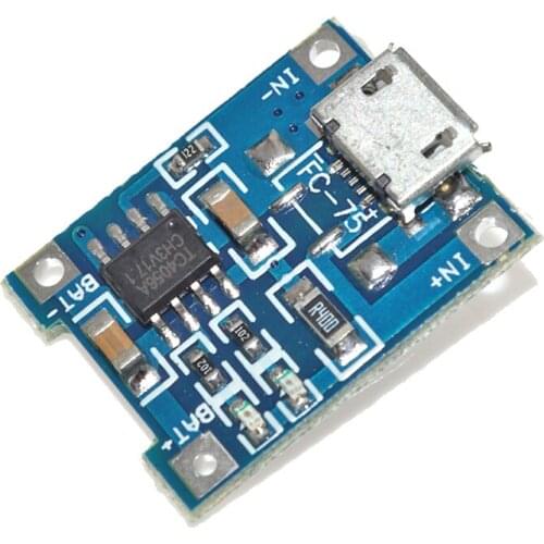 5Pack Electronic 5V 1A Li-ion Battery Mirco USB Charger Module With LED Indicator TP4056 Charging Board