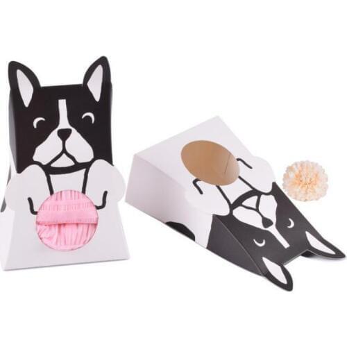 50pcs Colorful Cute Dog Pets Gift Box Candy Folding Paper Packaging Cake Boxes Birthday Party Dessert Baking Bolsitas De Regalo