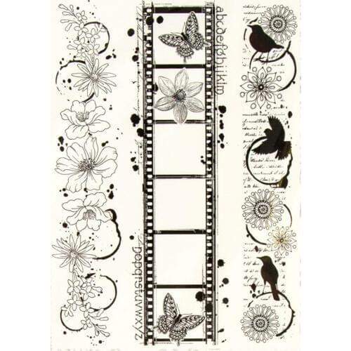 Background flower stamp Clear Stamp for Scrapbooking Transparent Silicone Rubber DIY Photo Album Decor 1023