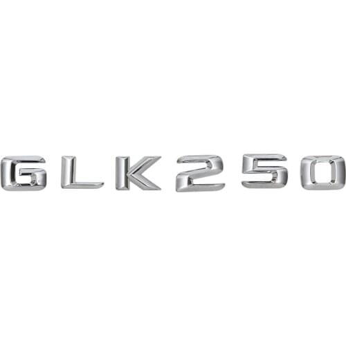 Chrome " GLK 250 " Car Trunk Rear Letters Word Badge Emblem Letter Decal Sticker for GLK Class GLK250