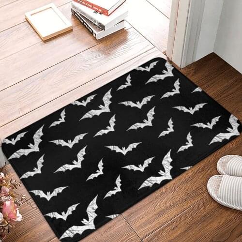 Bats Pattern Doormat Carpet Mat Rug Polyester Anti-slip Floor Decor Bath Bathroom Kitchen Balcony 40*60