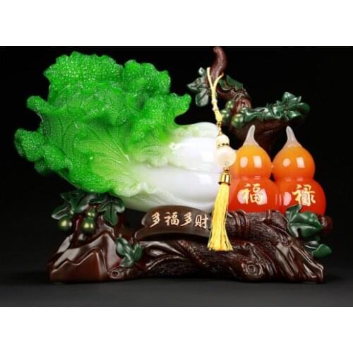 Creative office desk more wealth more fortune cabbage gourd ornaments resin crafts