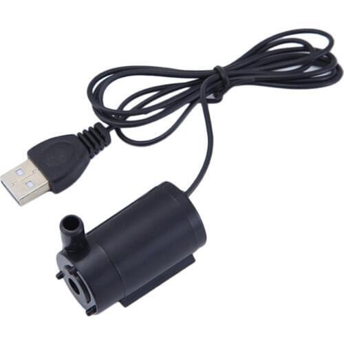 Mini Horizontal Water Pump Low Noise Level (＜ 35dB) DC3V5V6V 1m Power Cable For Fish Tank, Hydroponics / Black