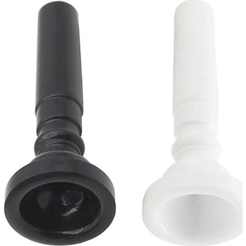 Trumpet Mouthpiece Parts Accessories ABS Plastic Trumpet For Brass Instruments Black White Durable 66.3x25x25mm