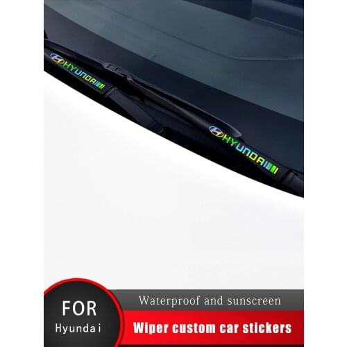 2/3pcs Car Windshield Window Wiper Decals Stickers For Hyundai Sonata IX35 I30 Azera Elantra Accent Santa Genesis Tiburon Tucson