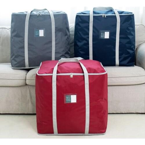 New High Quality Storage Bag For Clothes Blanket Portable Non-woven Folding Clothes Pillow Quilt Blanket Storage Box Organizer