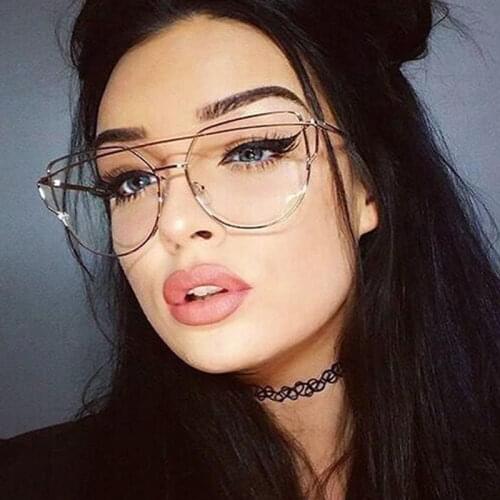 Spectacle Gold Frames Eye Clear Lens Glasses Frame Women Optical Cat Eye Eyewear Eyeglasses Glasses for Women Gift 2019