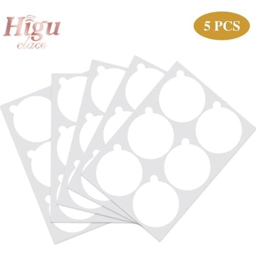 5Pcs Disposable Eyelash Glue Holder Eyelashes Extension Individual Waterproof Paper Sticker Pallet GluePads For Grafted Lashes