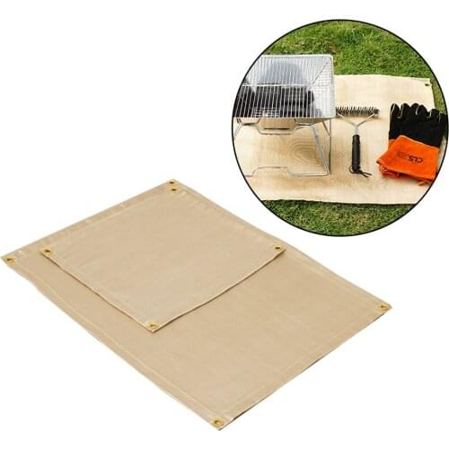 Outdoor Camping Fireproof Cloth Fire Retardant Blanket Picnic Barbecue Protective Mat Thermal Resistant Cloth Picnic BBQ Mat