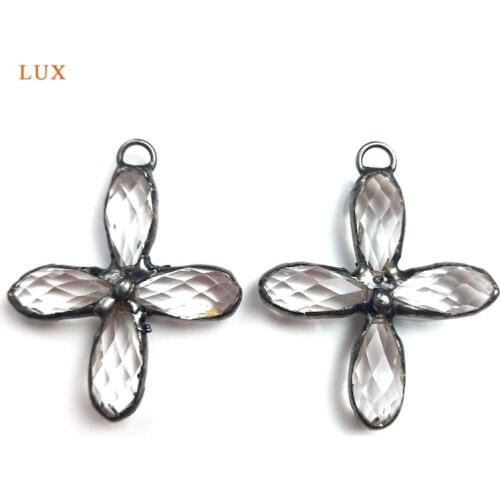 Clear Quartz Christian Pendant Cross Shape Pendant Clear Crystal Pendants Christian Religion Quartz Cross For Necklace Jewelry