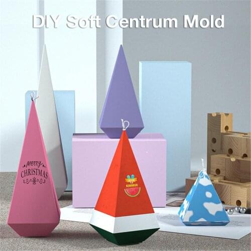 DIY Crystal Epoxy Square Cone Silicone Candle Mold Soft Centrum Mold Handmade Crafts Tool