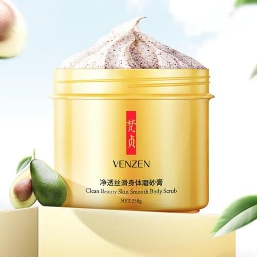 Body Skin Cleanser Body Scrub Shea Butter Exfoliator Deep Cleansing Exfoliating Brightening Bath Spa Smooth