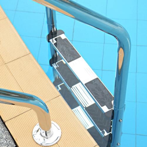 Stainless Steel Swimming Pool Pedal Replacement Ladder Rung Steps Anti Slip Accessories with 2 Screws for Swimming Pool