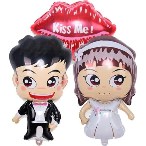 Groom Bride Wedding Decoration Foil Balloon Wedding Party Supplies Just Married Decoration Balloons Bridal Party Inflatable Ball