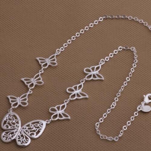 XL-AN045 Free Shipping Romantic Accessories Fine Jewelrys,Wholesale 925-Sterling-Silver Charms Fashion Pendant Seven Butterfly