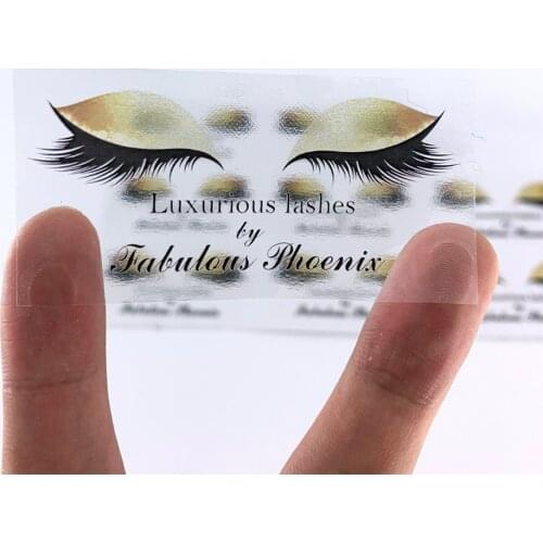 100 Pcs Custom Personalized Clear Stickers, Logo, Eyelashes Stickers, Lip Balm Lipstick Labels, Lipgloss Tubes Stickers