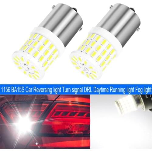 2PCS Signal Lamp 1156 1157 12V BA15S BAY15D P21W BAU15S Car 57 SMD 3014 Turn signal reversing light brake light