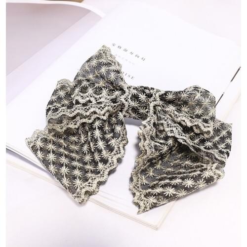 2020 Vintage Snowflake Bow Lace Hair Pin Hair Clips Women Girls Hair Accessories hair ties gumki do wlosow Headwear