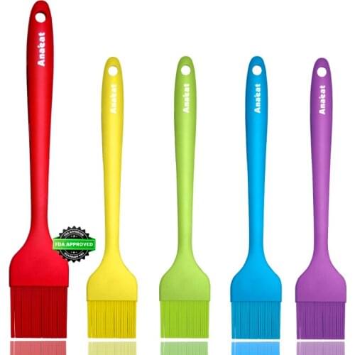 ANAEAT 1pc Silicone Brush BBQ Sauce Oil Brush Handle Cake Butter Baking Tools