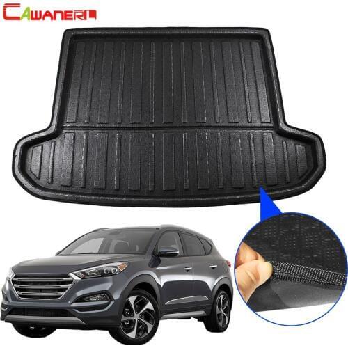 Cawanerl Car Cargo Mat Boot Tray Liner Tail Trunk Carpet Mud Kick Floor Luggage Pad Accessories For Hyundai Tucson 2016-2019