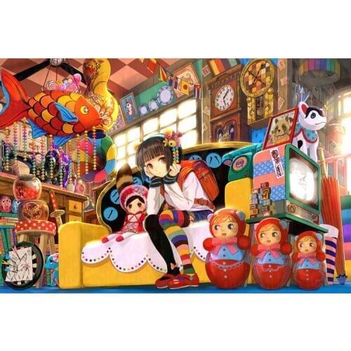 Color toy store The wooden puzzle 1000 pieces jigsaw puzzle white card adult childrens educational toys