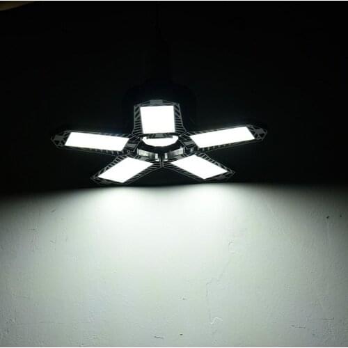 80W/100W Garage Light Deformable Foldable Garage Ceiling Lamp Large Light-emitting Surface For Garage Warehouse Parking Lot