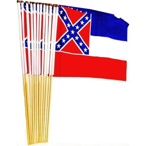 10/1Pcs Holding Mississippi State National Flag Paper Small Flag 30*20cm High Quality Portable American Flag Banner Home School