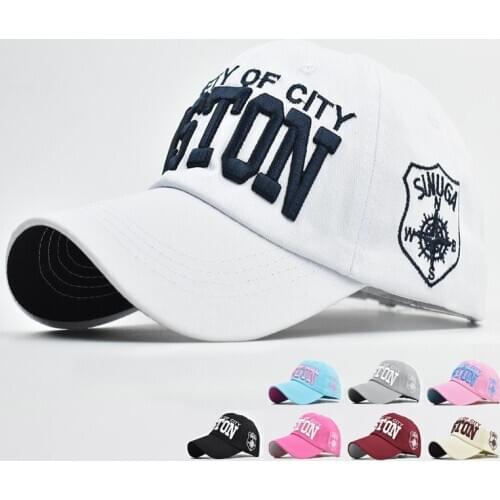 Cotton Casual Wild Cap-3D Letter Embroidery Hip-Hop Cap-Snapback Hat-Women Men Hat-Adjustable Baseball Cap-Unisex Outing Sun Hat