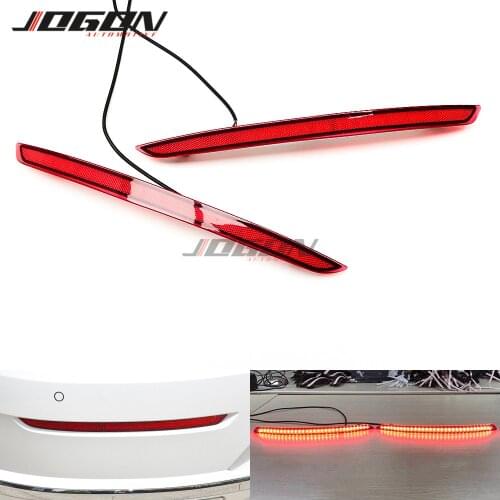 2 pcs Red LED Rear Fog Rear Bumper Tail Light For VW For Volkswagen Arteon 2018 2019 2020 Lower Tail Lamp Stop Brake Light