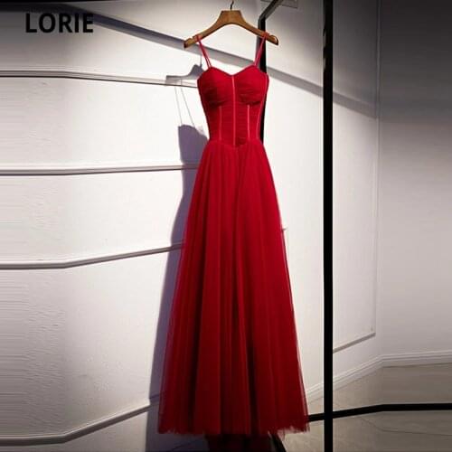 LORIE Sweetheart Tulle Robe De Soirée De Mariage Prom Dresses 2021 Sexy Spaghetti Straps Lace-up Party Dress For Graduation