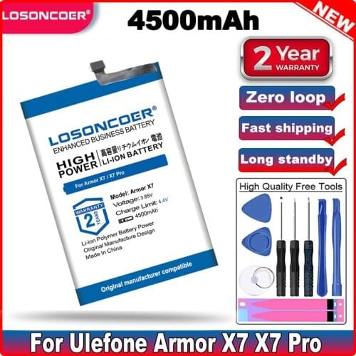 LOSONCOER Good Quality Battery 4500mAh Battery for Ulefone armor X7 Battery for Ulefone armor X7 pro Battery