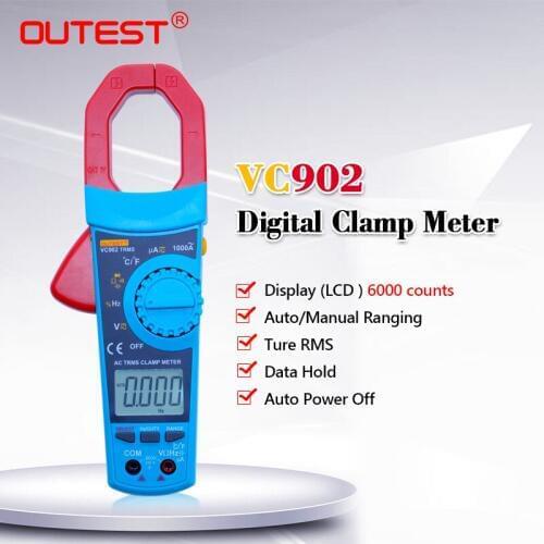 Clamp multimeter ZOYI VC902 Auto/Manual Digital AC/DC Volt Freq Cap Resistance Tester Multimeter