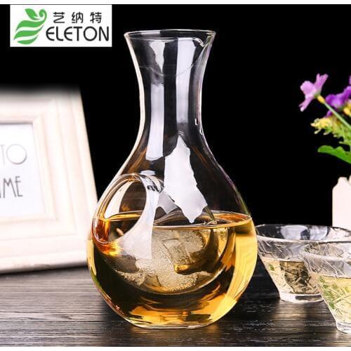 Eleton creative crystal decanter set Japanese hamster nest cooling hole thumb hole sake glass ice jug wine pourers bar set